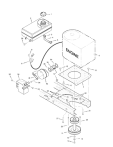 Engine Mount Diagram and Parts List for 385002X78C 2006 Briggs and Stratton Lawn Tractor